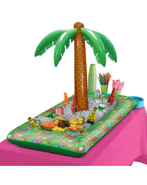Tropical inflatable with palm tree