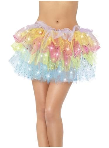 Tutu arco-íris com lantejoulas
