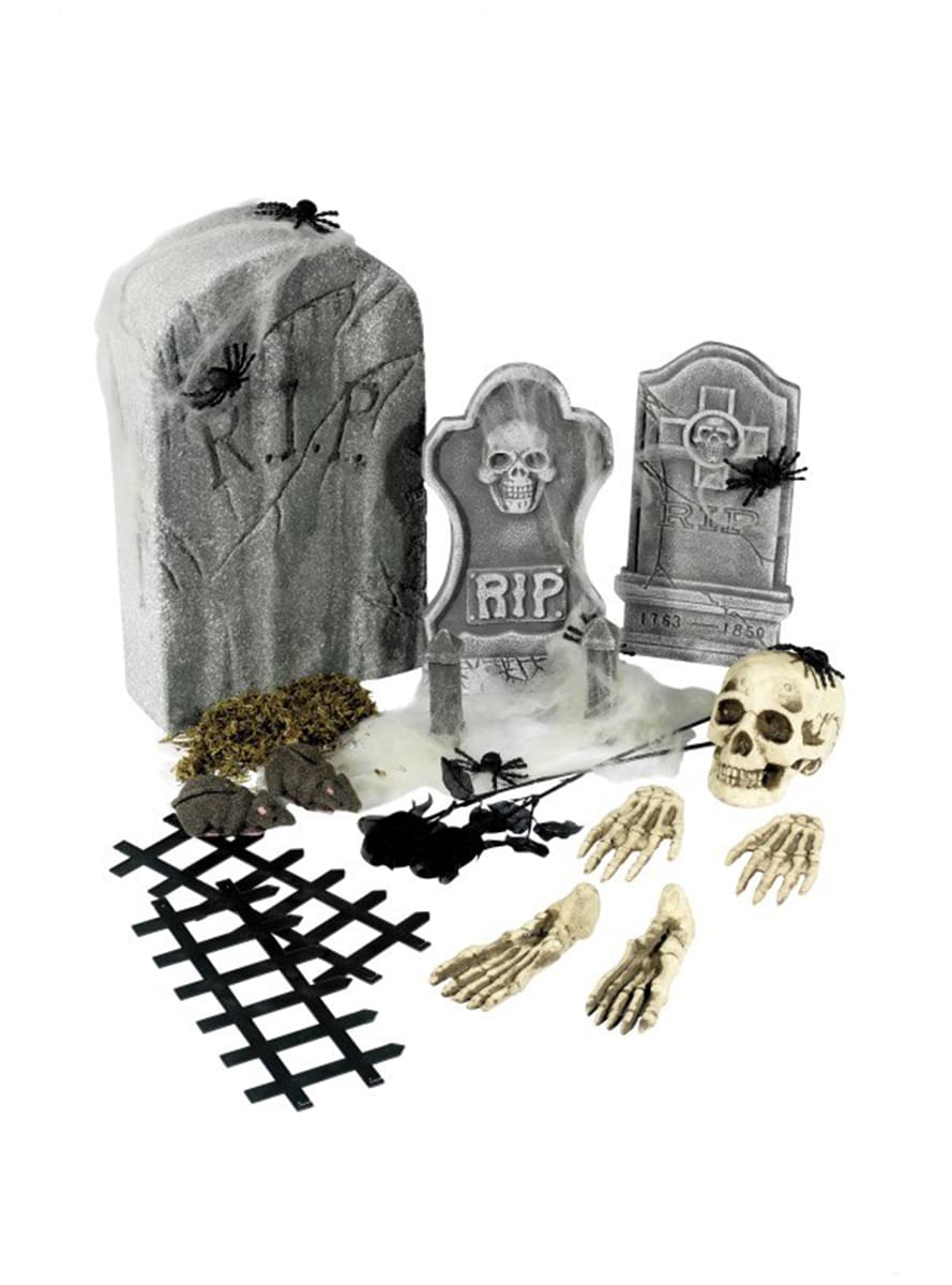 24 piezas de cementerio Halloween