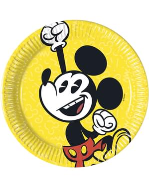 8 küçük Mickey Mouse tabağı seti