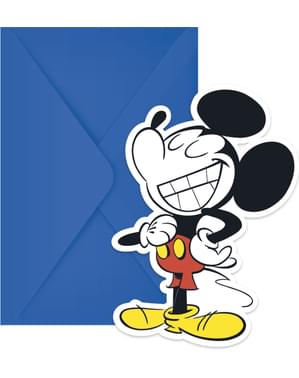 6 invitaciones Mickey Mouse - Mickey Comic