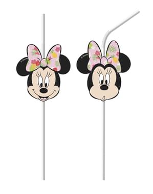 6 sugrör Mimmi Pigg -  Minnie Tropical