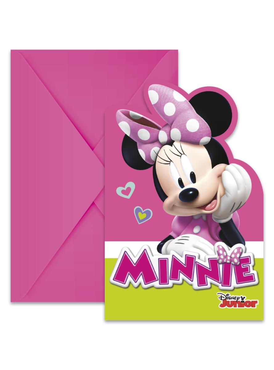 6 invitations Minnie Mouse Junior