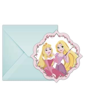 6 invitations Princesses Disney