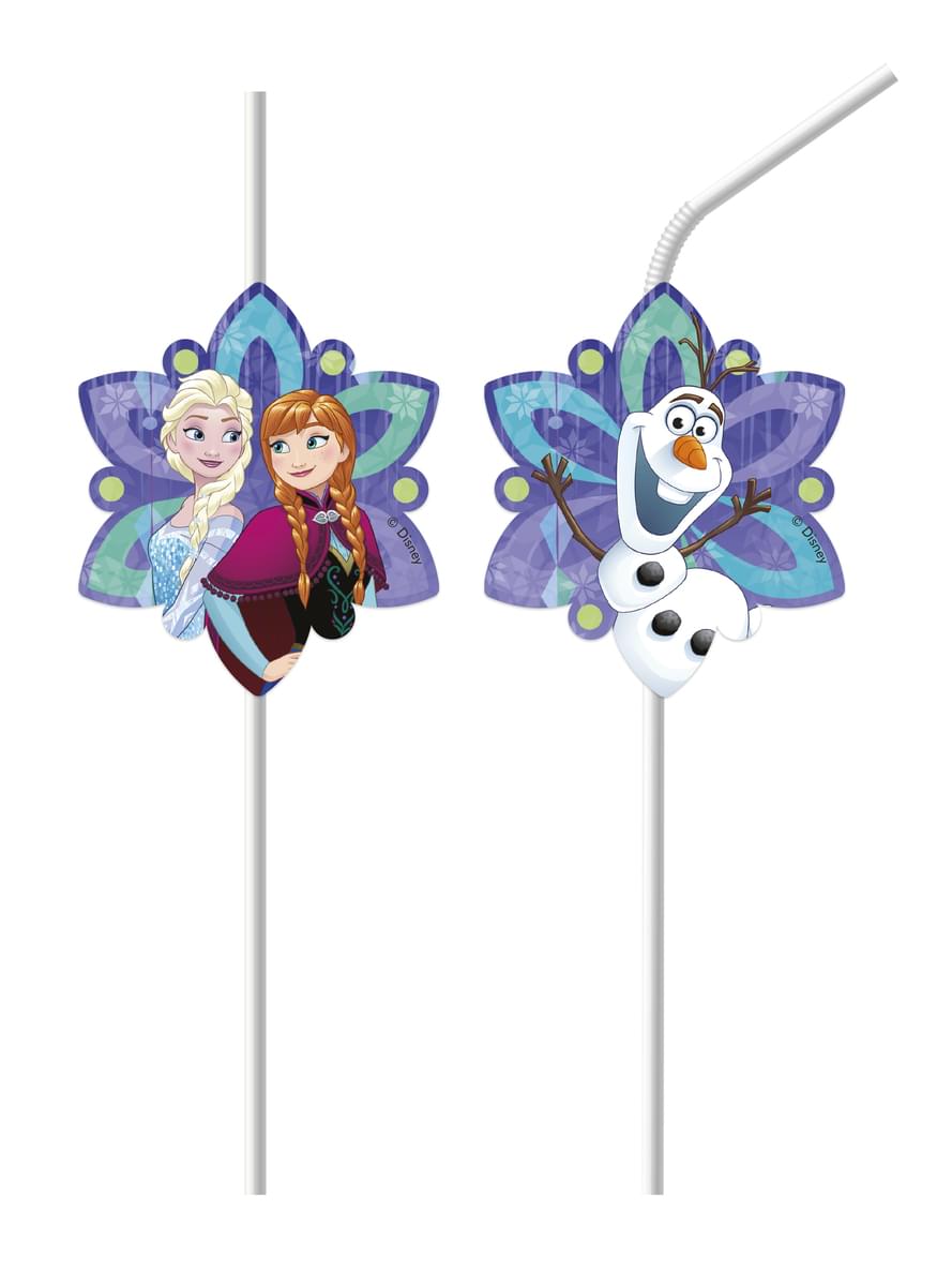 6 pajitas Frozen