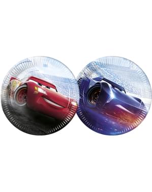 8 piatti grandi Cars (23 cm)