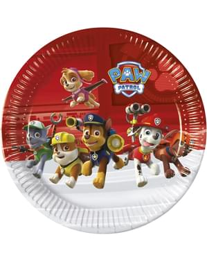 Sett med 8 store Paw Patrol tallerkener