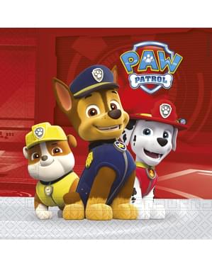 20 Κόκκινες Χαρτοπετσέτες Paw Patrol (33x33 cm)