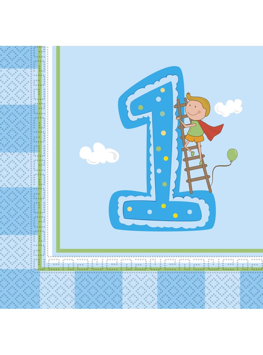 20 tovaglioli Boy's First Birthday (33x33 cm)