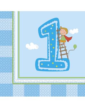 20 guardanapos Boy's First Birthday (33x33 cm)