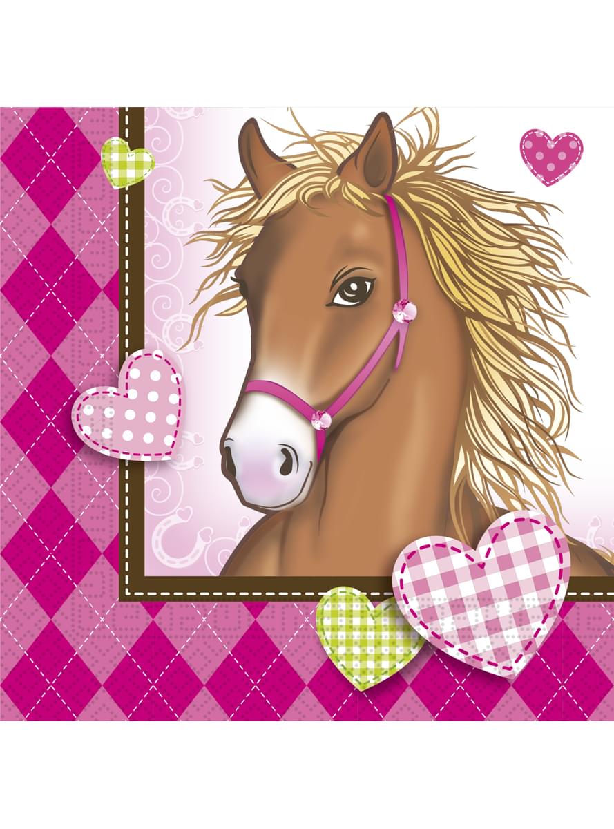 20 Serviettes en papier Horses