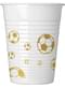 8 gobelets en plastique Football Gold