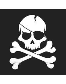 Set of 20 Pirates Black serviettes