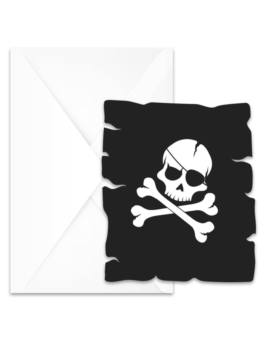 6 inviti Pirates Black