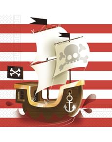 Set of 20 Powerful Pirates serviettes