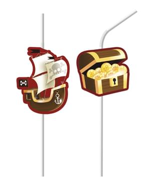 6 pajitas Powerful Pirates