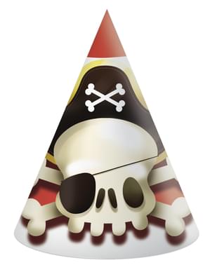 6 gorritos de fiesta Powerful Pirates