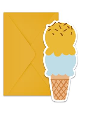 6アイスクリームパッションの招待状のセット