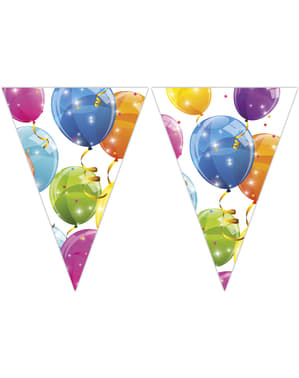 Sparkling Balloons Wimpel-Girlande mit Dreiecken