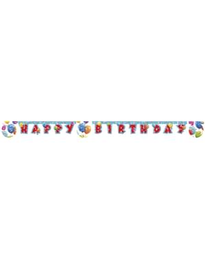 Ігристі повітряні кулі 'Щасливий день народження' гірлянди