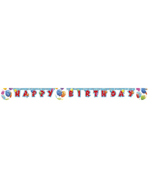 Dzirkstošie baloni "Happy Birthday" garland
