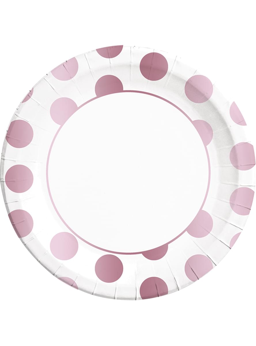 8 platos Dots Collection morados (23 cm)