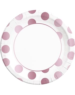 8 platos Dots Collection morados (23 cm)