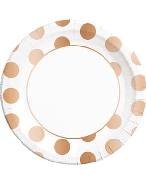 8 platos Dots Collection cobre (23 cm)