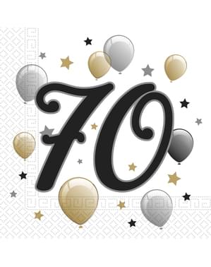 20 servilletas 70º cumpleaños (33x33 cm)