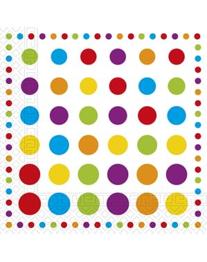 Set dari 20 warna Dots napkings