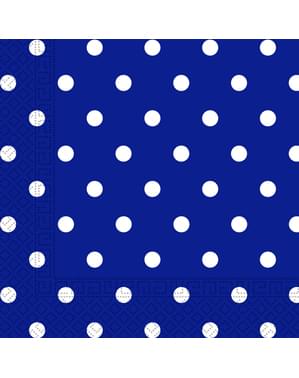 20 Kék Royal Dots szalvéta készlet