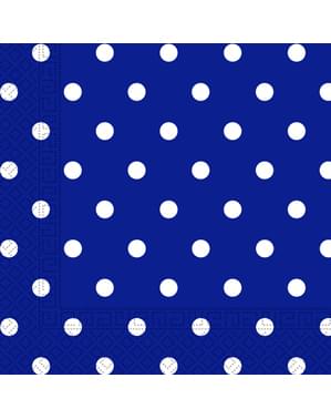 Zestaw 20 serwetek Blue Royal Dots