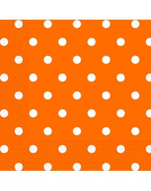 Zestaw 20 serwetek Orange Dots