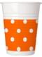 Orange Dots Becher Set 8-teilig