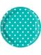 Zestaw 8 talerzy Turquoise Dots