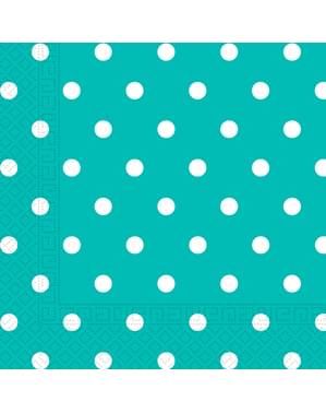 20 șervețele Turquoise Dots