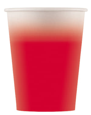 Set 8 gelas Merah Solid