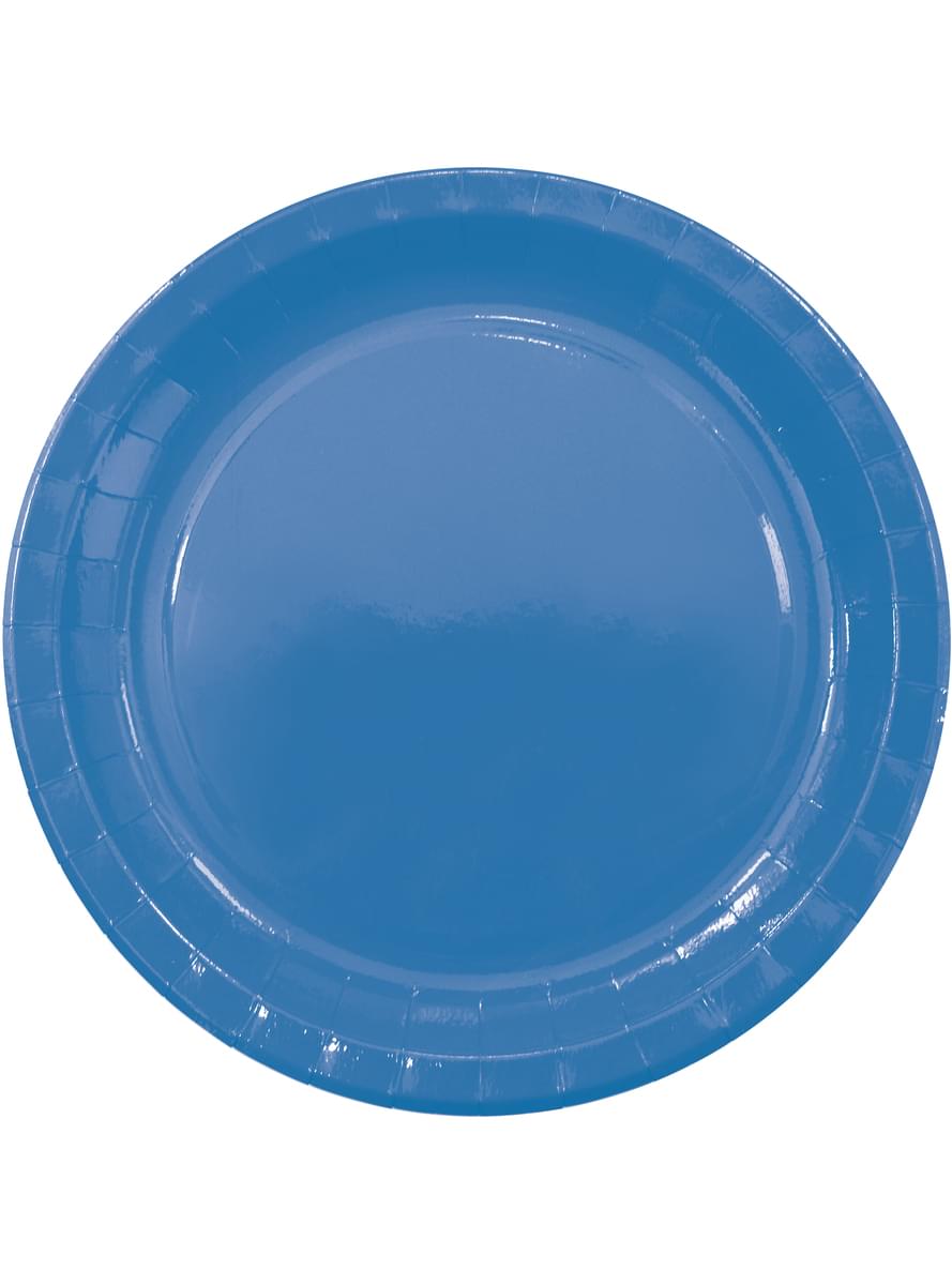 8 Blue Plates (23cm) - Basic Colours Line