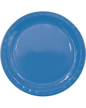 8 Modrých talířů (23 cm) - Basic Colours Line