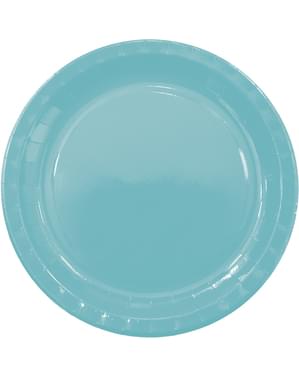 8 platos azul claro (23cm) - Línea Colores Básicos