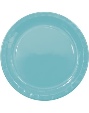 8 pratos azul claro (23cm) - Linha Cores Básicas