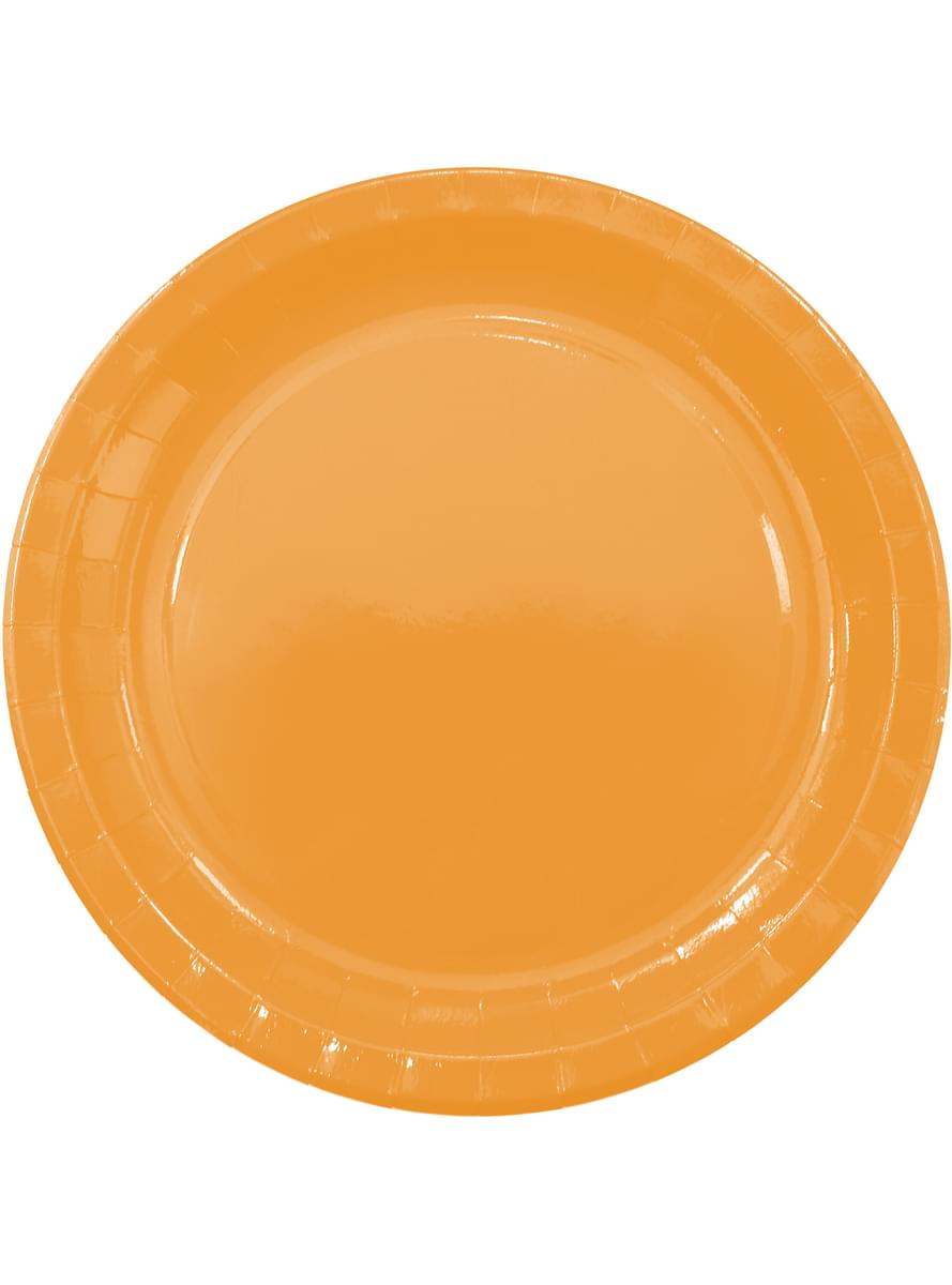 8 Teller hellorange (23 cm) - Basicfarben Collection