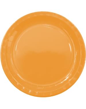 8 piatti arancione chiaro (23cm) - Linea Colori Basici