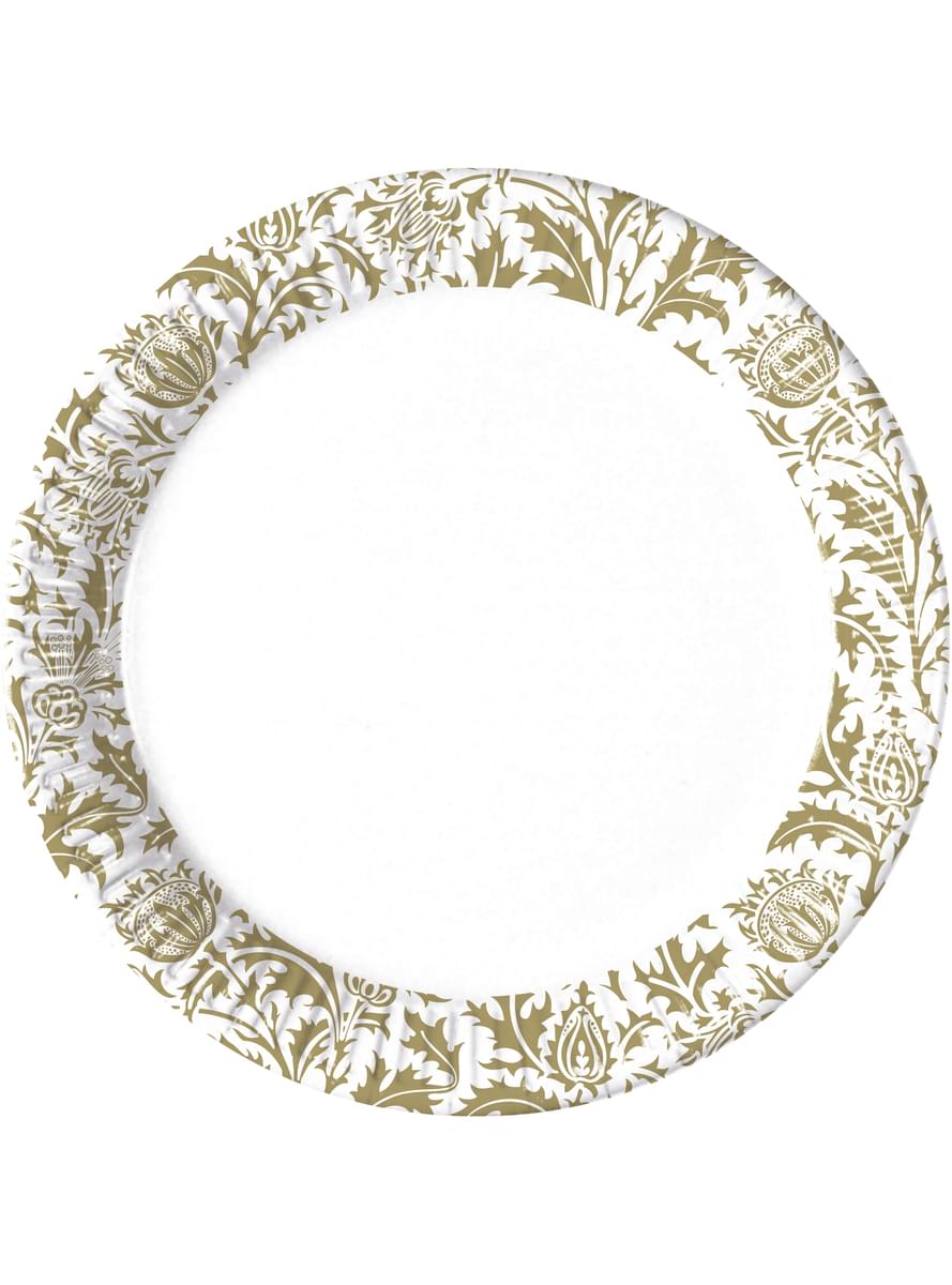 8 pratos grandes Royal Flowers (23 cm)