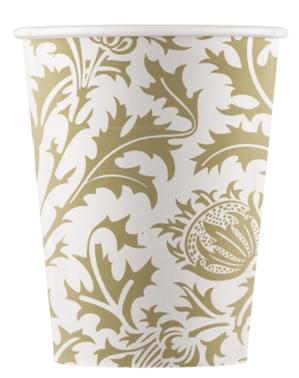 8 copos de papel Royal Flowers