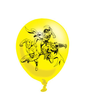 6 latexballonger olika Justice League (28 cm)