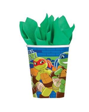 Set di 8 bicchieri delle Tartarughe Ninja Half-Shell Heroes