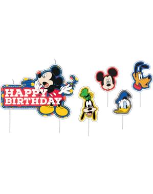 17 Mickey Mouse doğum günü mumları kümesi