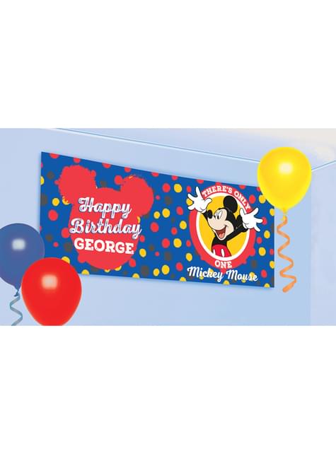 Striscione Personalizzabile Compleanno Di Topolino Consegna Express Funidelia