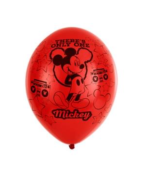Set 6 balon pesta lateks Mickey Mouse